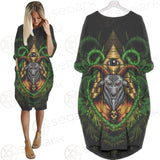 Baphomet Vector Illustration SDN-1074 Batwing Pocket Dress