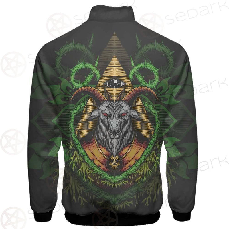 Baphomet Vector Illustration SDN-1074 Stand-up Collar Jacket