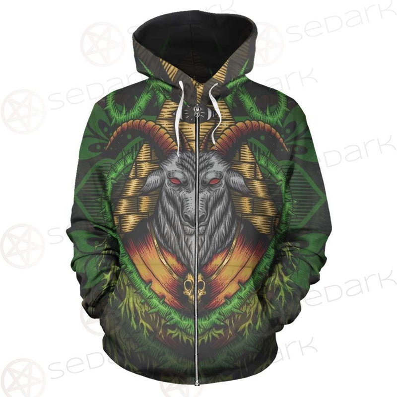 Baphomet Vector Illustration SDN-1074 Zip-up Hoodies