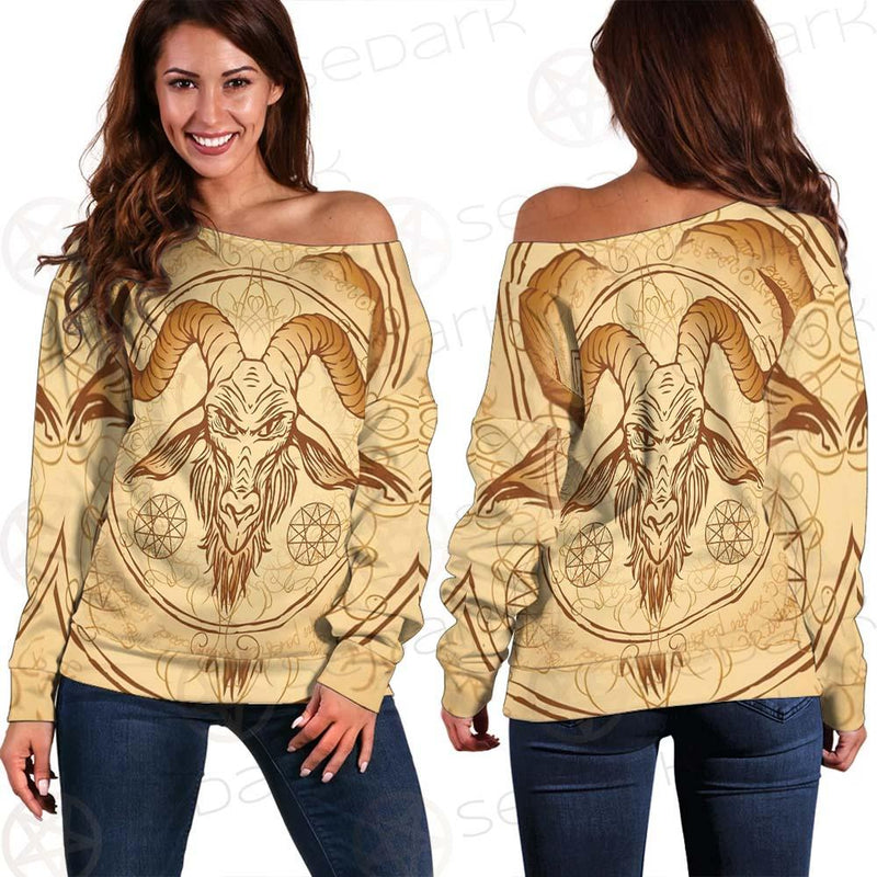 Pentagram Inscribed In A Circle SDN-1076 Off Shoulder Sweaters