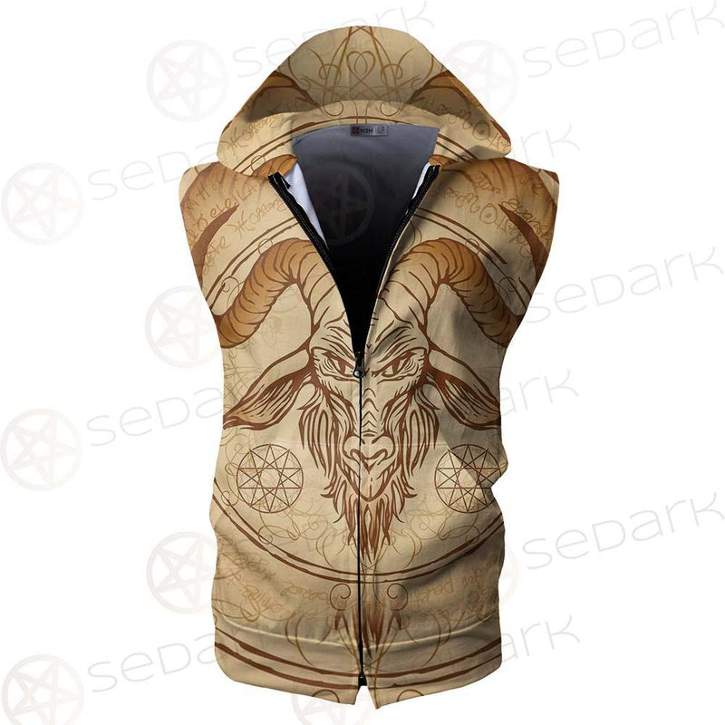 Pentagram Inscribed In A Circle SDN-1076 Zip Sleeveless Hoodie