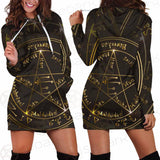 Vector Banner In Retro SDN-1077 Hoodie Dress