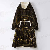 Vector Banner In Retro SDN-1077 Oversized Sherpa Blanket Hoodie