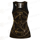 Vector Banner In Retro SDN-1077 Hollow Out Tank Top