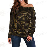 Vector Banner In Retro SDN-1077 Off Shoulder Sweaters