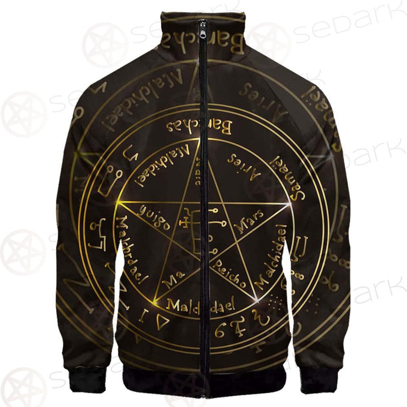 Vector Banner In Retro SDN-1077 Stand-up Collar Jacket