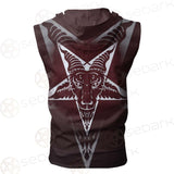 Goat Head On Pentagram SDN-1078 Zip Sleeveless Hoodie