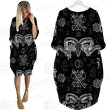 Devils Head With Horns SDN-1079 Batwing Pocket Dress