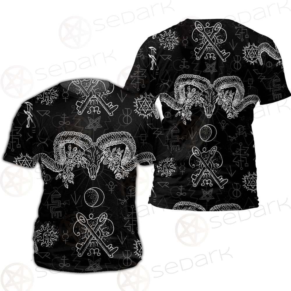 Devils Head With Horns SDN-1079 Unisex T-shirt