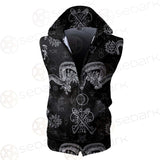 Devils Head With Horns SDN-1079 Zip Sleeveless Hoodie