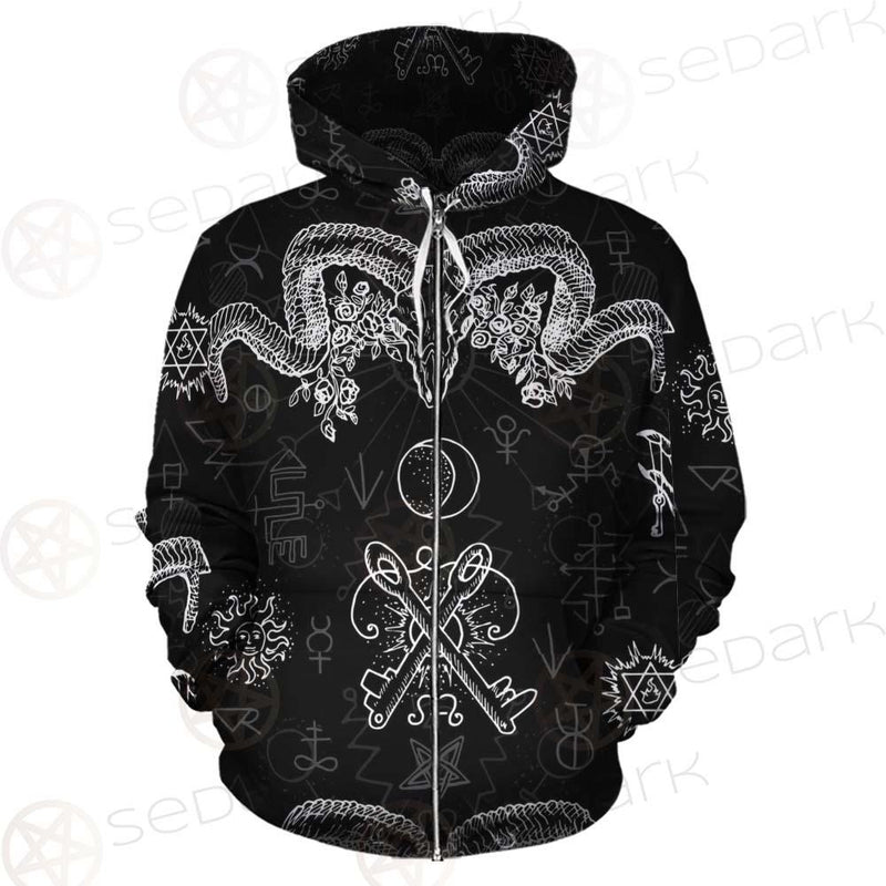 Devils Head With Horns SDN-1079 Hoodie & Zip Hoodie