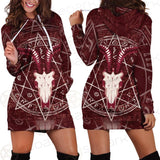 Pentagram With Magical Inscriptions SDN-1080 Hoodie Dress