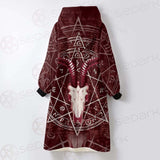 Pentagram With Magical Inscriptions SDN-1080 Oversized Sherpa Blanket Hoodie