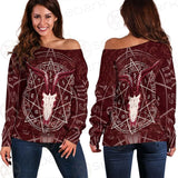 Pentagram With Magical Inscriptions SDN-1080 Off Shoulder Sweaters