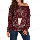Pentagram With Magical Inscriptions SDN-1080 Off Shoulder Sweaters