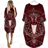 Pentagram With Magical Inscriptions SDN-1080 Batwing Pocket Dress