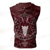 Pentagram With Magical Inscriptions SDN-1080 Zip Sleeveless Hoodie