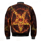 Satanic Fire Pentagram Bomber Jacket