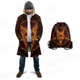 Satanic Fire Pentagram Cloak with bag