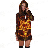 Satanic Fire Pentagram Hoodie Dress