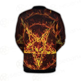 Satanic Fire Pentagram Button Jacket