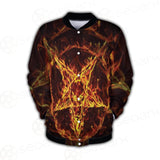 Satanic Fire Pentagram Button Jacket