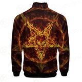 Satanic Fire Pentagram Stand-up Collar Jacket