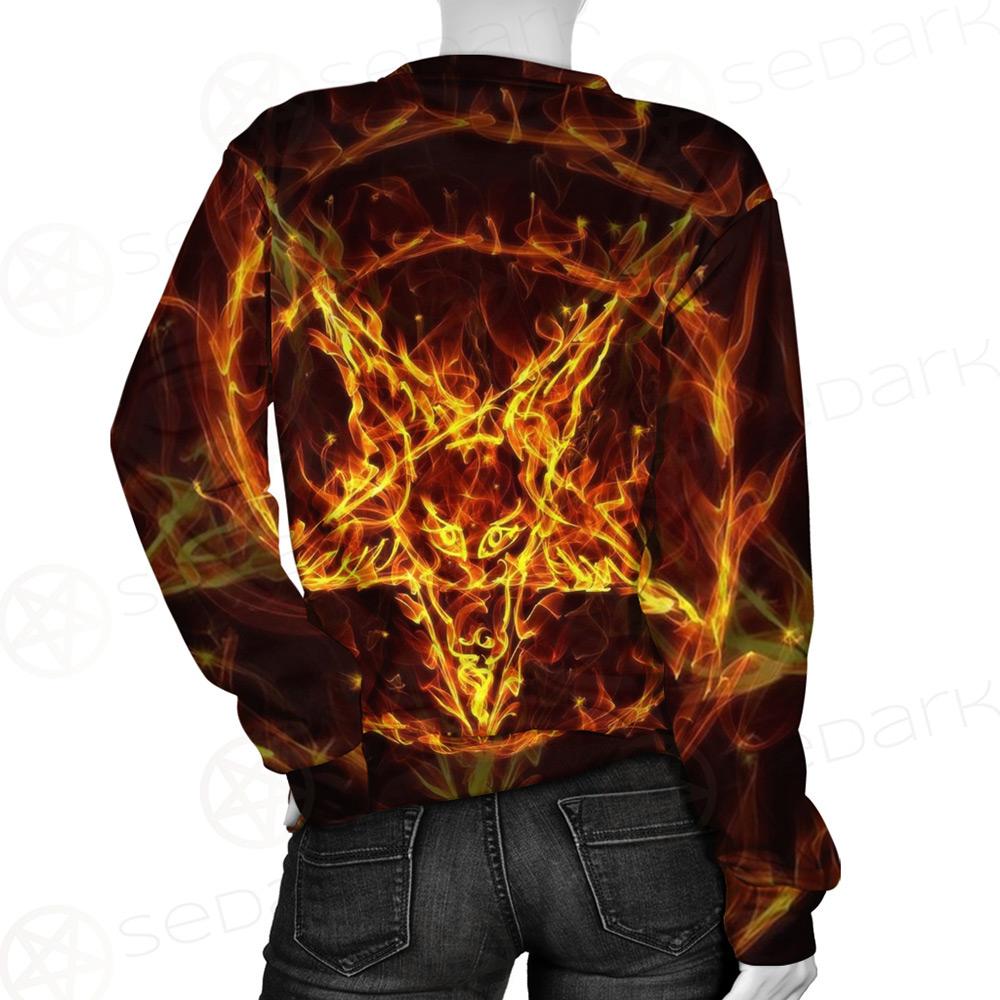 Satanic Fire Pentagram Unisex Sweatshirt