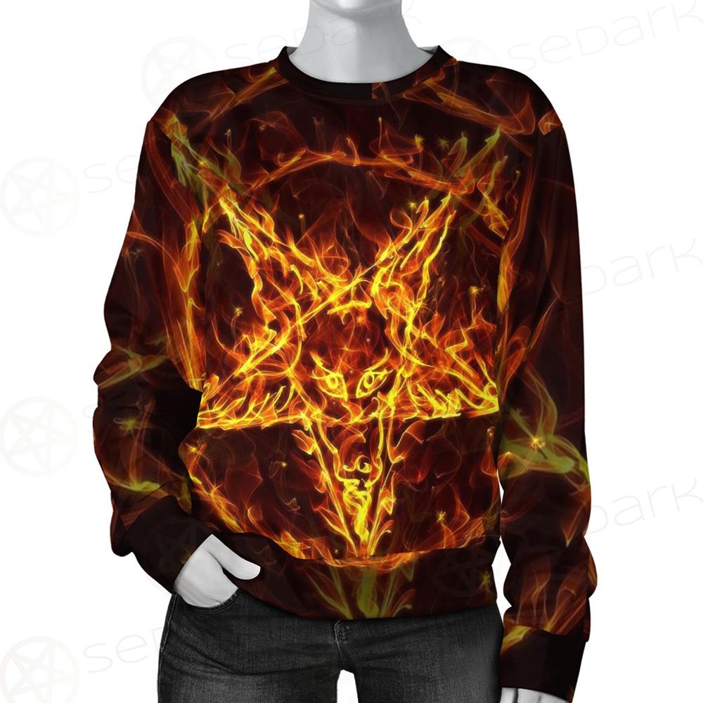 Satanic Fire Pentagram Unisex Sweatshirt