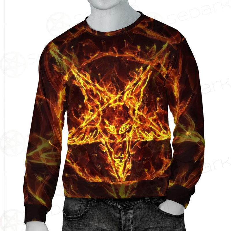 Satanic Fire Pentagram Unisex Sweatshirt