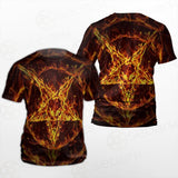 Satanic Fire Pentagram Unisex T-shirt