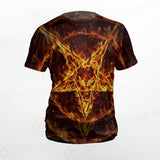Satanic Fire Pentagram Unisex T-shirt