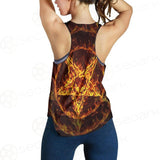 Satanic Fire Pentagram Women Tank Top