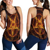 Satanic Fire Pentagram Women Tank Top