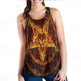 Satanic Fire Pentagram Women Tank Top