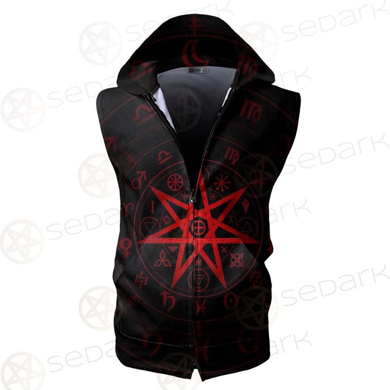 Mystic Wicca Divination SDN-1082 Zip Sleeveless Hoodie