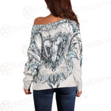 Binary Satanic Symbol SDN-1083 Off Shoulder Sweaters