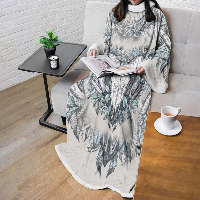 Binary Satanic Symbol SDN-1083 Sleeved Blanket