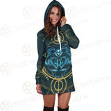 Modeling And Using Pop Art Coloring SDN-1084 Hoodie Dress