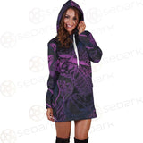 Vector Composition With Mystical Cat Skeleton SDN-1085 Hoodie Dress
