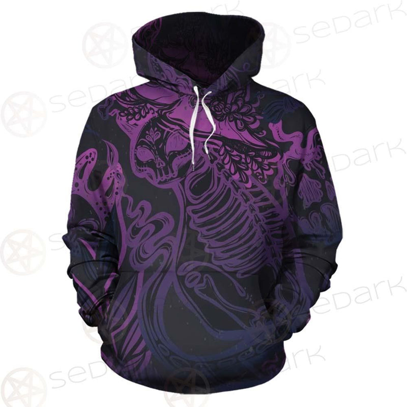 Vector Composition With Mystical Cat Skeleton SDN-1085 Hoodie & Zip Hoodie