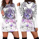 Dreamcatcher With Four Eyed Cat SDN-1086 Hoodie Dress