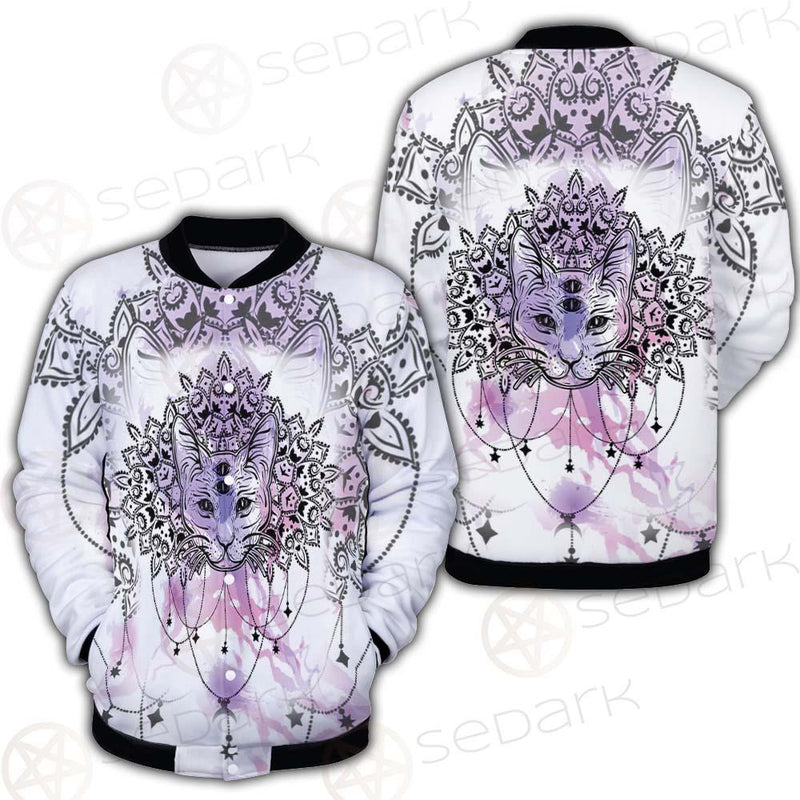 Dreamcatcher With Four Eyed Cat SDN-1086 Button Jacket