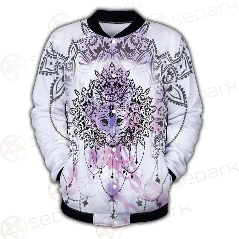 Dreamcatcher With Four Eyed Cat SDN-1086 Button Jacket