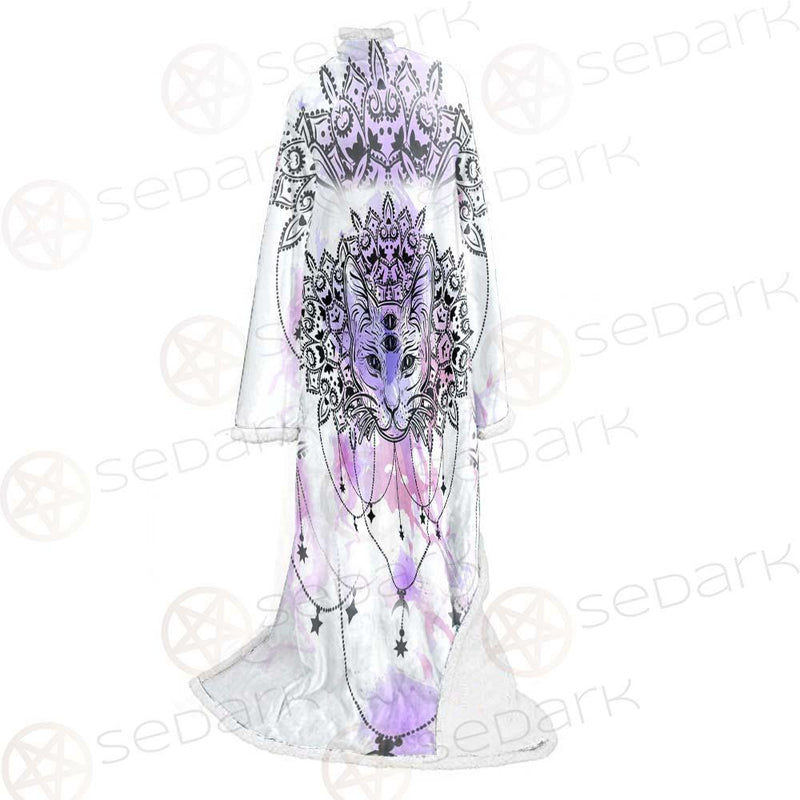 Dreamcatcher With Four Eyed Cat SDN-1086 Sleeved Blanket