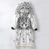 Dreamcatcher With Four Eyed Cat SDN-1087 Oversized Sherpa Blanket Hoodie