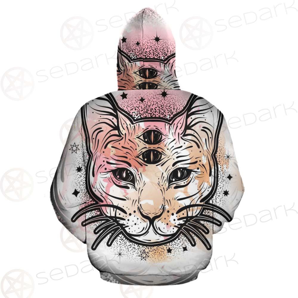 Illustration With Four Eyed Magic Cat SDN-1088 Hoodie & Zip Hoodie