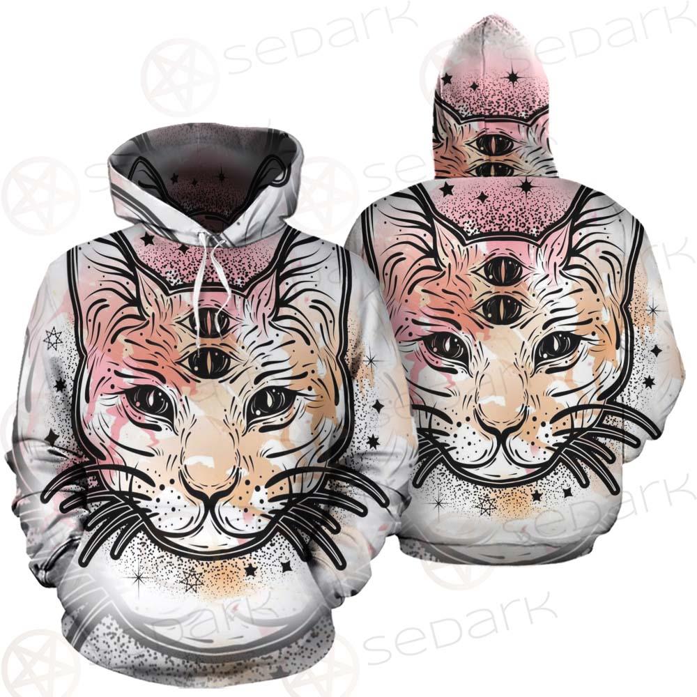 Illustration With Four Eyed Magic Cat SDN-1088 Hoodie & Zip Hoodie