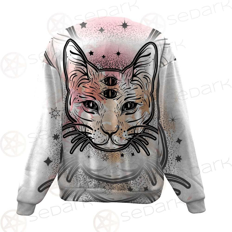 Illustration With Four Eyed Magic Cat SDN-1088 Unisex Sweatshirt