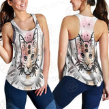 Illustration With Four Eyed Magic Cat SDN-1088 Women Tank Top